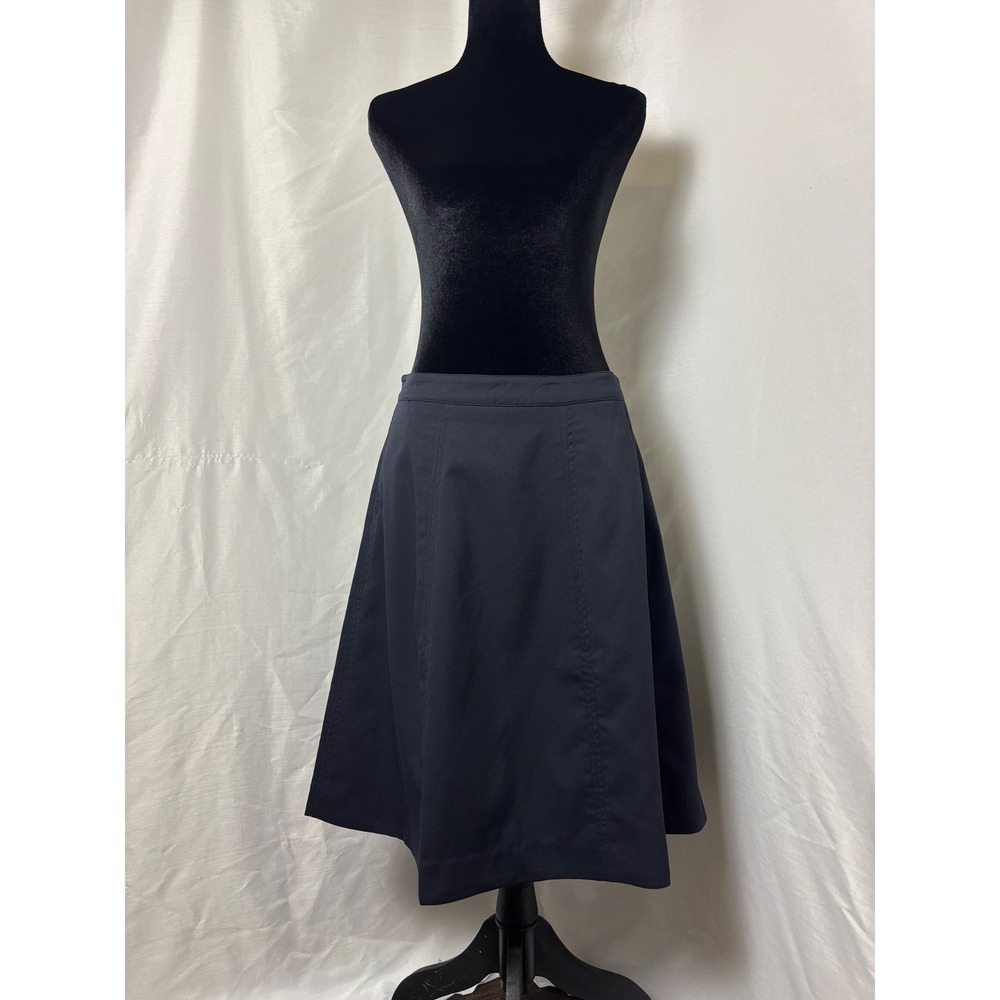 Beulah Style Black A-Line Midi Skirt NWT Size Large Office Professional Flare